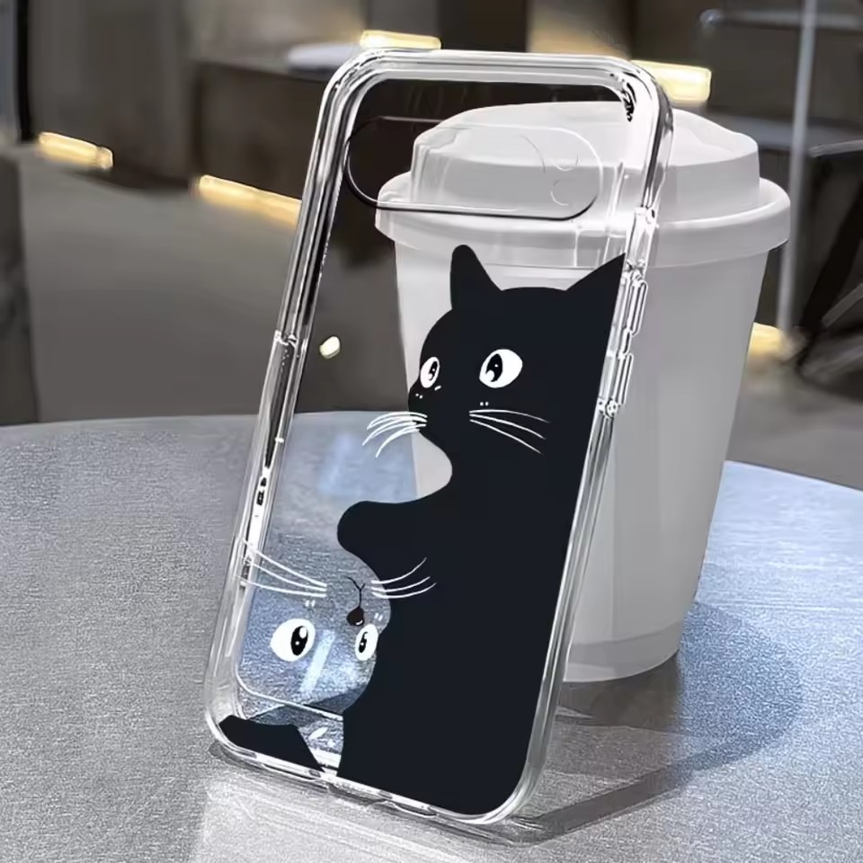 Google Pixel 9 Pro - Capa Transparente Macia com Padrão de
