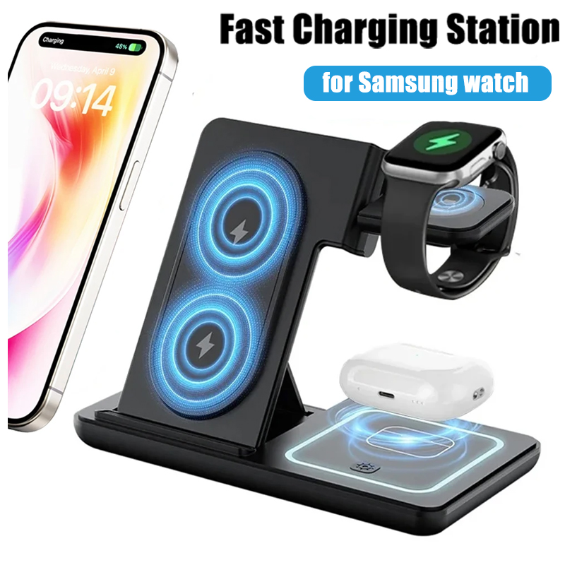 Watch Charger Cable - 3 em 1 dobrável carregador sem