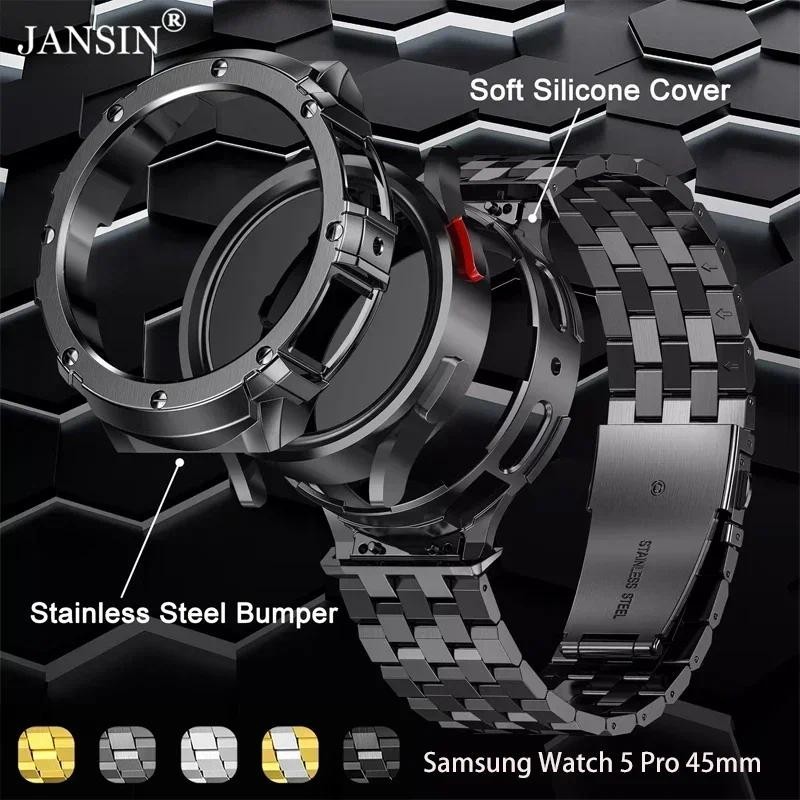 Capa e Pulseira de Aço Inoxidá - Accessories For Galaxy Watch 5 avaliação e preço