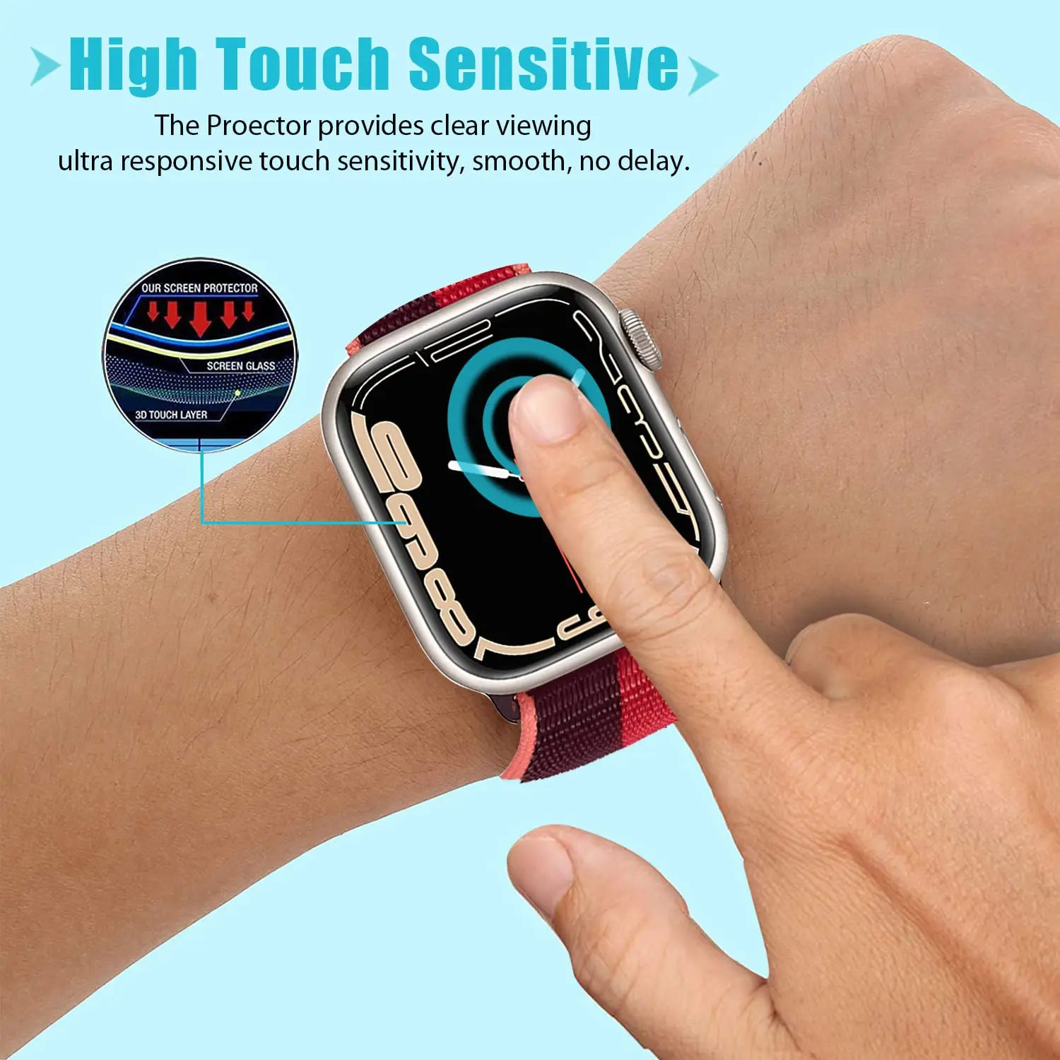 Vidro temperado 3d para apple  - Apple Smartwatch Accessories avaliação e preço