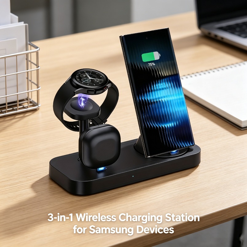 Carregador Sem Fio 3 em 1 com  - Watch Charger Cable avaliação e preço