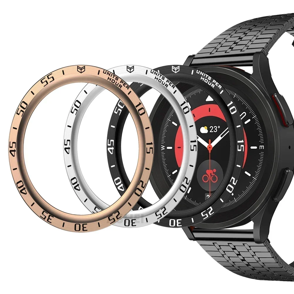 Anel de moldura de metal para  - Accessories For Galaxy Watch 5 avaliação e preço